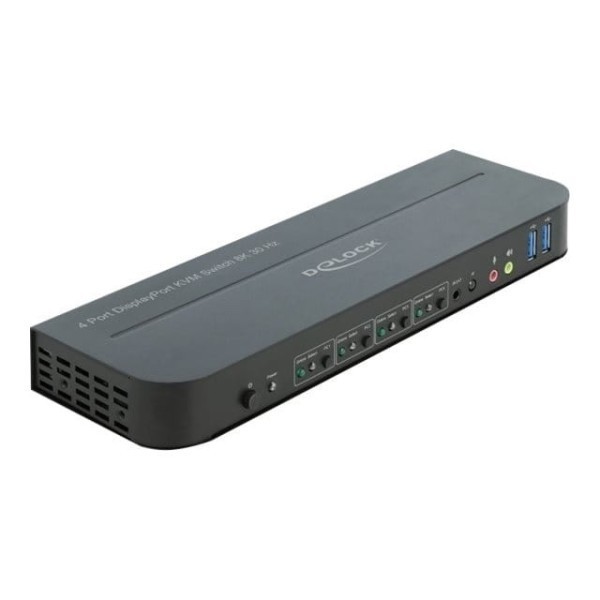Delock 11484 DisplayPort 1.4 KVM Switch 8K 30 Hz with USB 5 Gbps and Audio