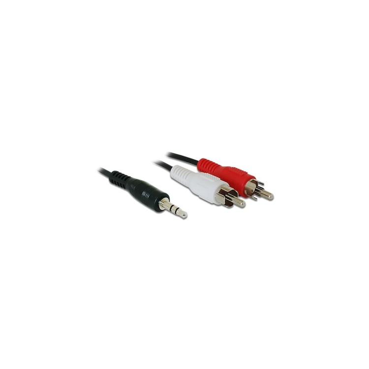 Delock  84000 Audio 3.5 mm stereo jack male > 2 x RCA male 1.5 m kabel